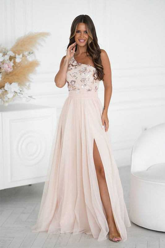  Robe longue model 220091 Bicotone 