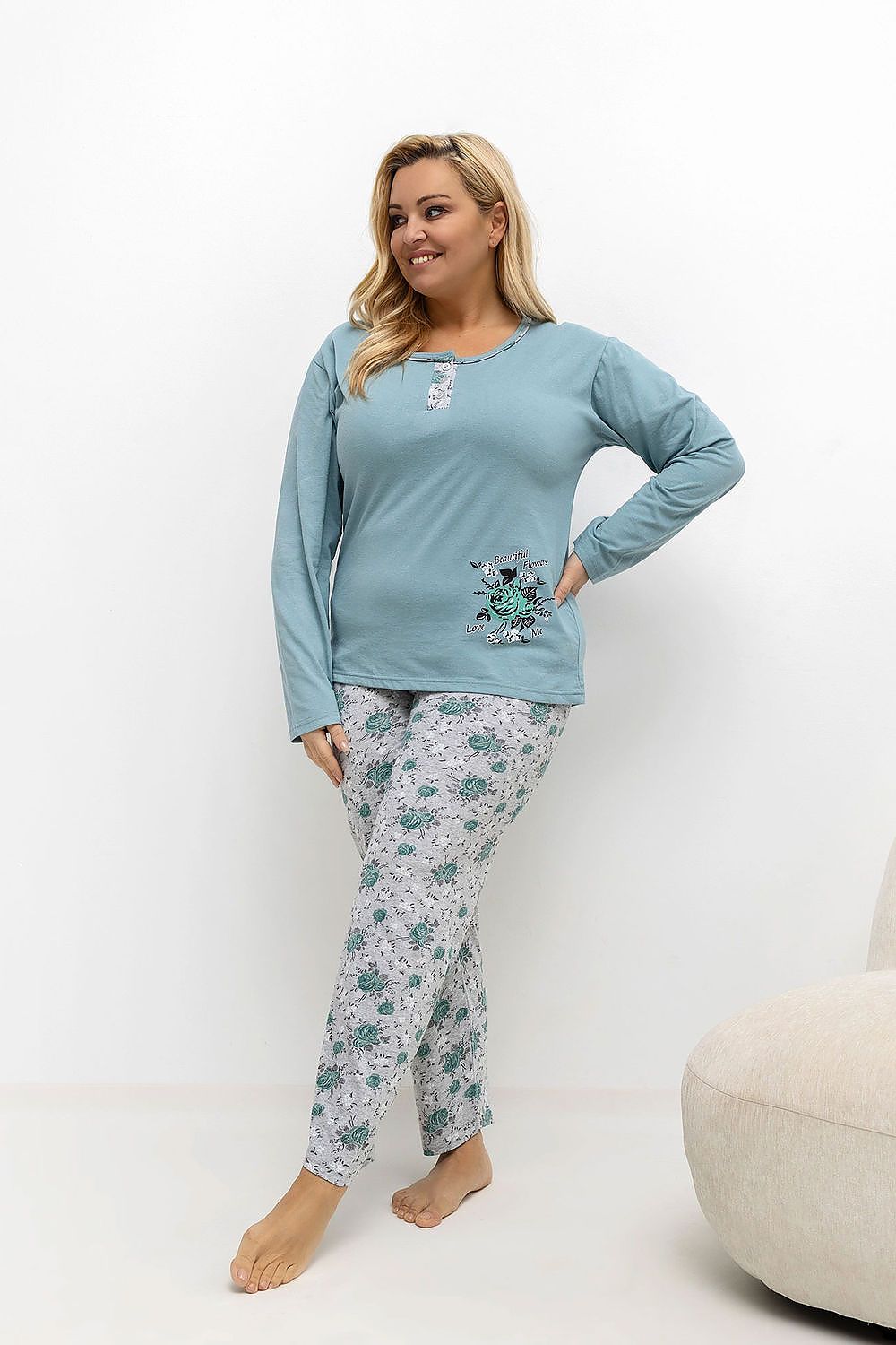  Pyjama Taille Plus model 221190 Forever Pink 