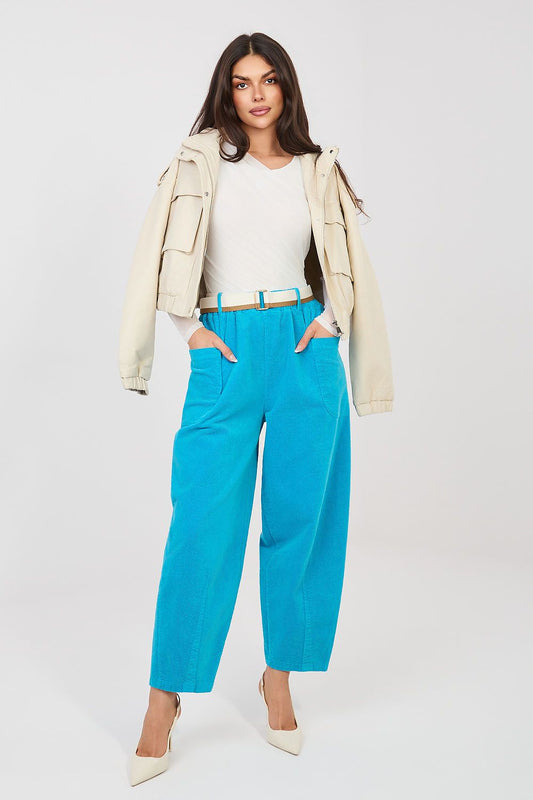  Pantalon en velours côtelé model 225093 Rue Paris 