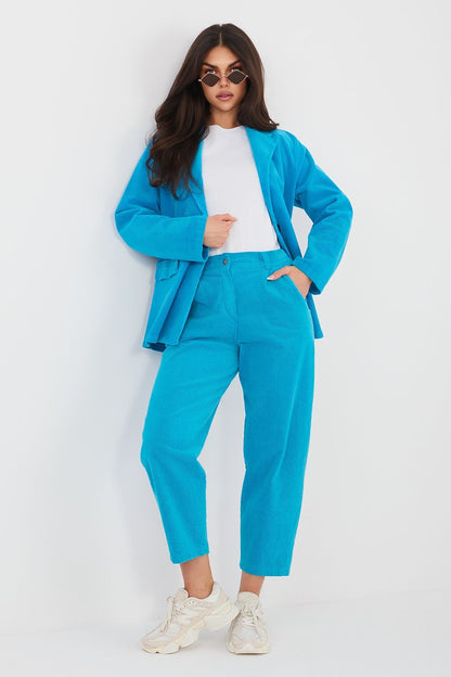  Pantalon en velours côtelé model 225086 Rue Paris 