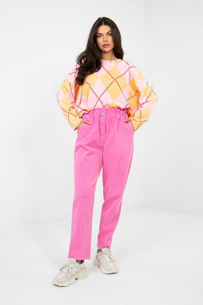  Pantalon en velours côtelé model 225522 Italy Moda 