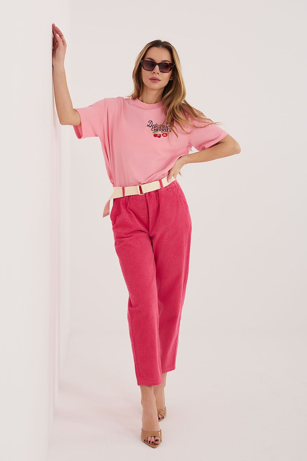  Pantalon en velours côtelé model 226483 Italy Moda 