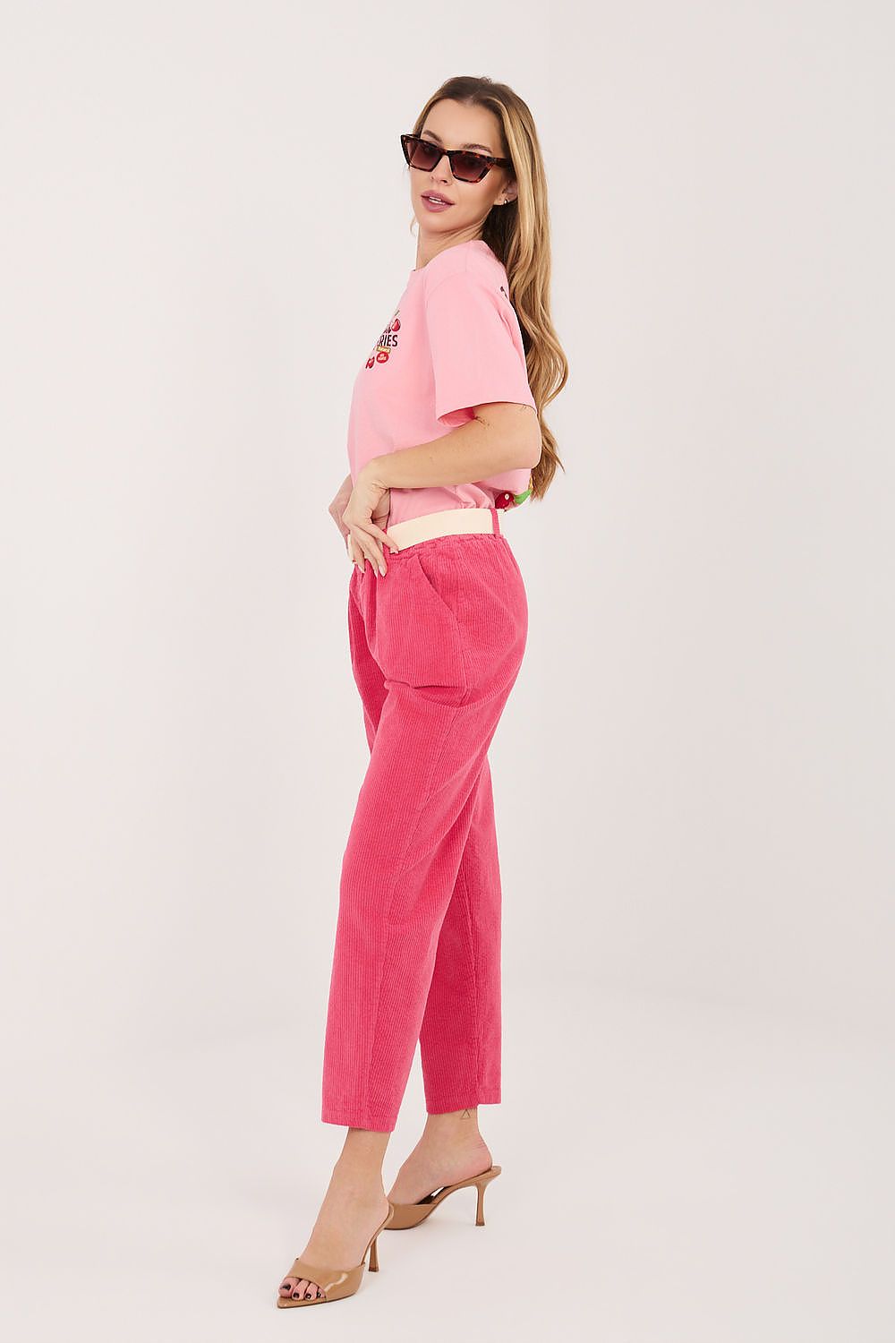  Pantalon en velours côtelé model 226483 Italy Moda 