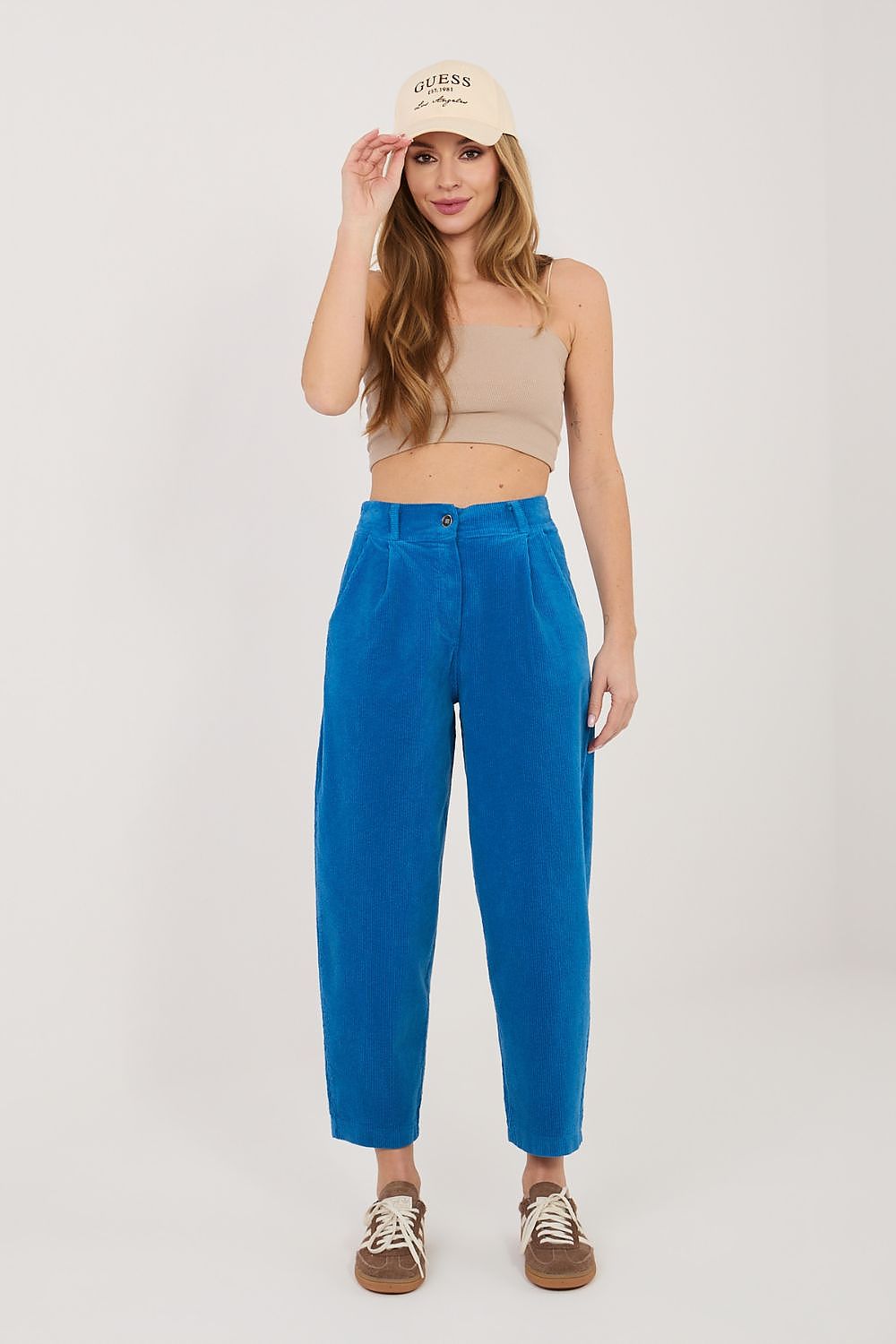  Pantalon en velours côtelé model 228362 Rue Paris 