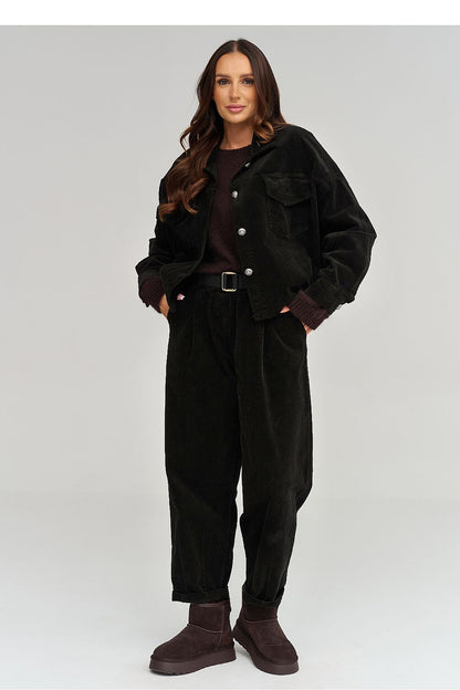  Veste en velours côtelé model 232014 Makadamia 
