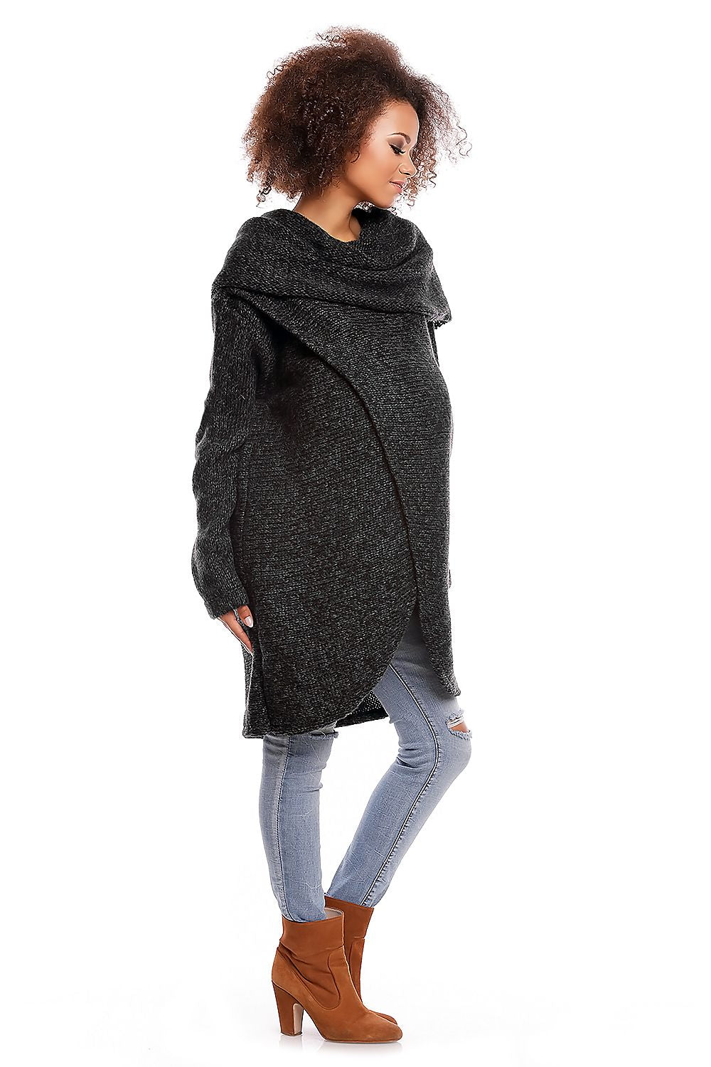 Long sweater model 84291 PeeKaBoo