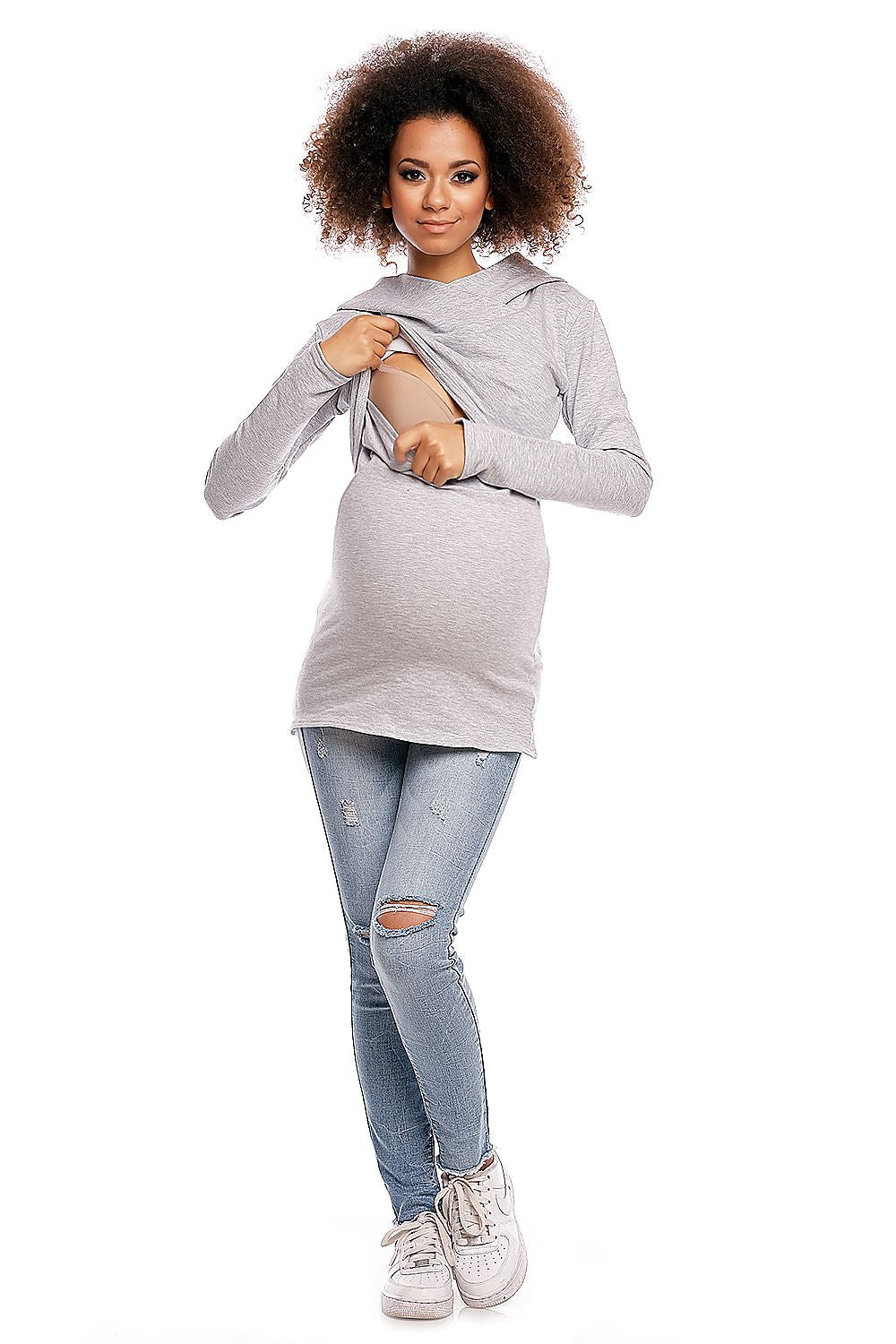 Sweatshirt grossesse model 84463 PeeKaBoo