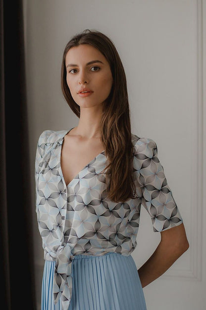 Short-sleeved shirt model 143911 Lenitif