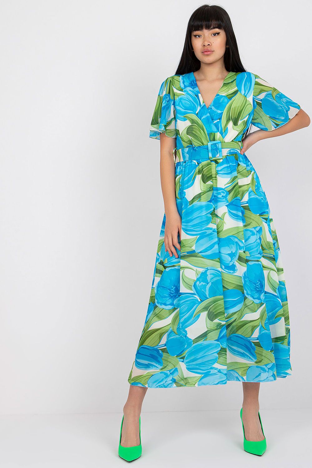 فستان نهاري موديل 196204 إيطاليا مودا